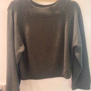 Wyeth Olive Green cropped Women's Sweater